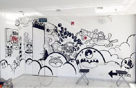 滁州手绘墙并非传统涂鸦。